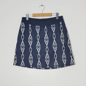 Segments Luxe Skorts Black & White Geometric Print Mini Skirt Built-in Shorts M